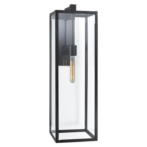 Visual Comfort Fresno Modern Aged Iron Long Outdoor Wall Sconce
