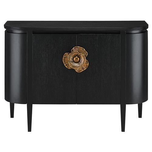 Sazana Modern Classic Black Oak Demilune Sideboard