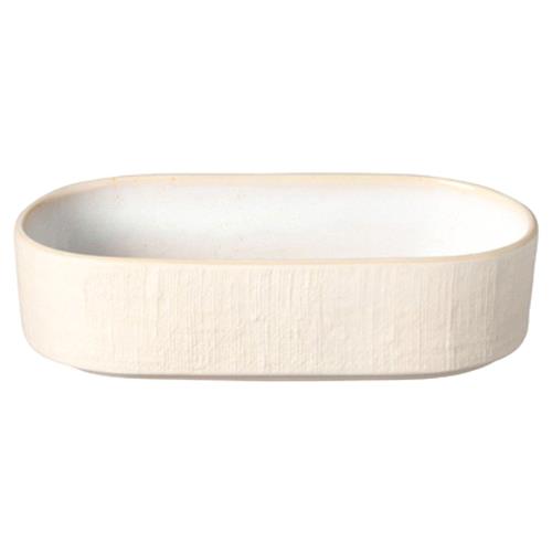 N+?tos Modern Classic Dune Path Stoneware Deep Oval Serving Tray