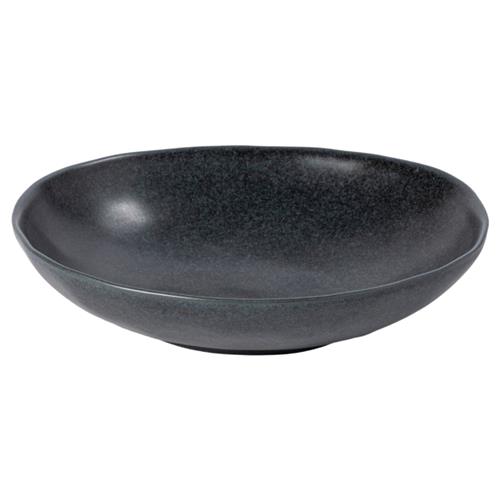 Livia Modern Matte Black Stoneware Pasta Bowl - Set of 4