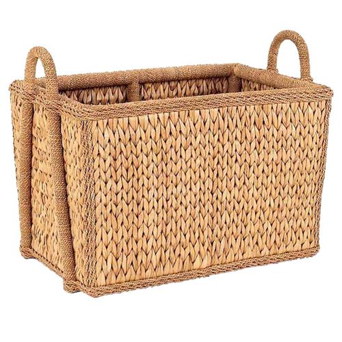 Tara Coastal Beach Natural Handwoven Rattan Mud Room Floor Basket
