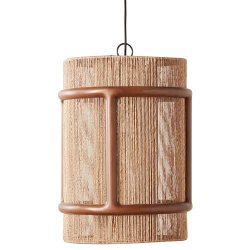 Nolan Coastal Beachwood Frame Natural Jute Pendant