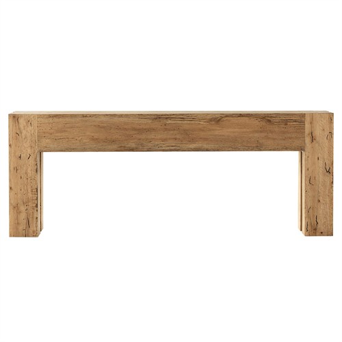 Oliver Rustic Lodge Brown Oak Wood Rectangular Console Table
