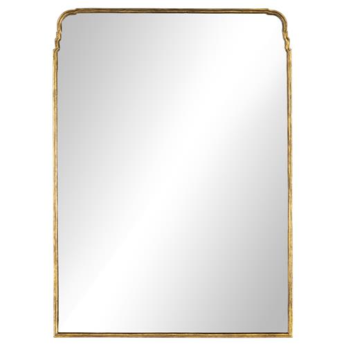 Loren French Country Antique Gold Metal Arched Floor Mirror - 72&quot;