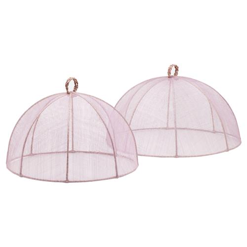 Rachel Coastal Lavender Sinamay Round Food Cover - Set of 2