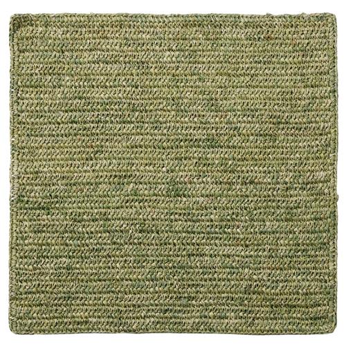 Emmy Coastal Beach Green Crochet Square Placemat - Set of 4
