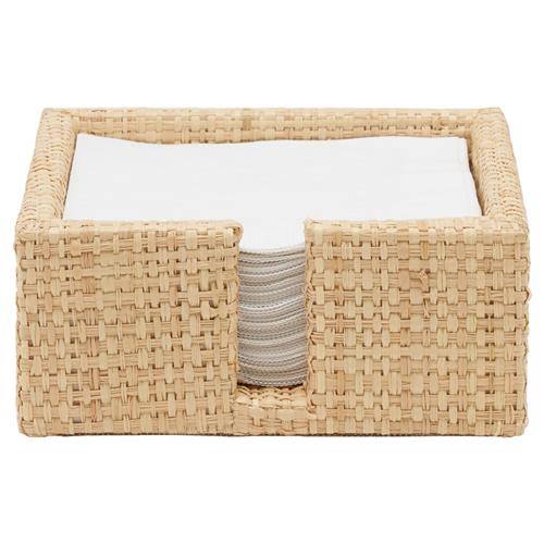 Barth Coastal Beach Natural Raffia Cocktail Napkin Tray - Set of 2