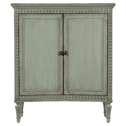 Clinton French Country Green Maple Wood 2 Door Sideboard
