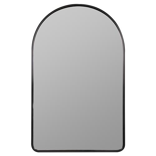 Alaina Industrial Black Metal Frame Arch Wall Mirror