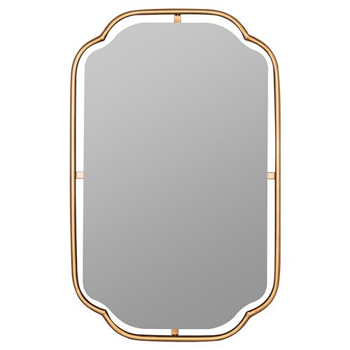 Amy Hollywood Regency Gold Metal Frame Wall Mirror
