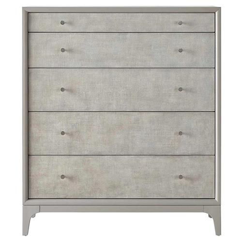 Tristan Modern Classic Light Grey Wood Tall Dresser