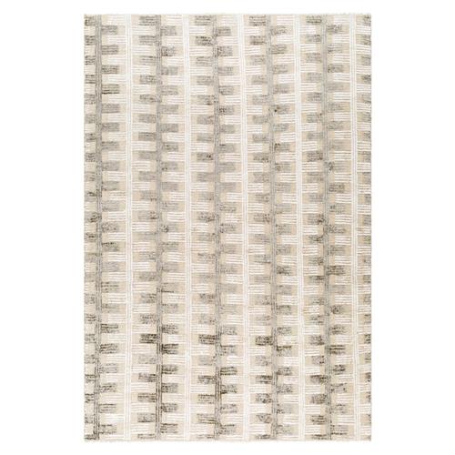 Elisabetha Mid Century Modern Classic Beige Linear Patterned Rug - 6&#39;x9&#39;