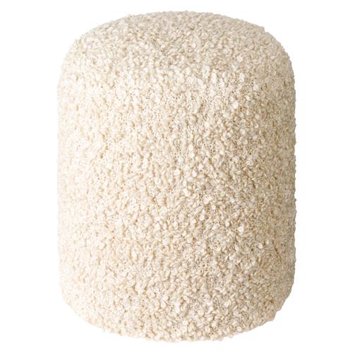 Ezekiel Modern Classic Cream Round Pouf