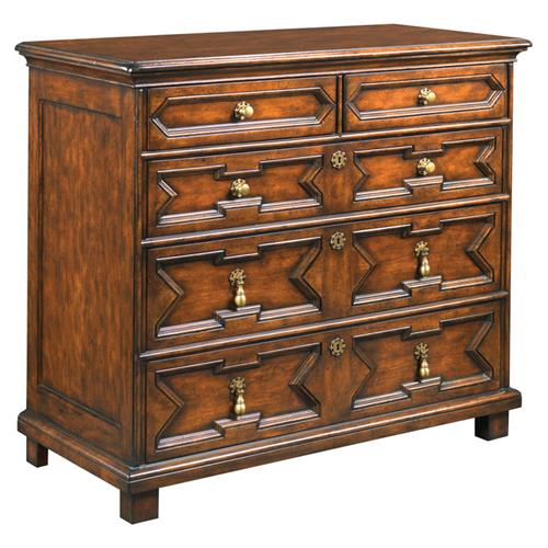 17th Century French Country Bordeaux Brown Wood Dresser