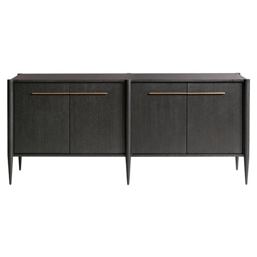 Streetwater Mid Century Sable Black Oak Media Cabinet - 72.5&quot;W