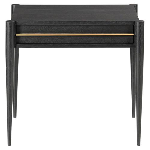 Vinings Mid Century Modern Sable Black Oak Rectangular Side Table