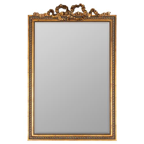 Ulysses French Country Antique Gold Beveled Frame Wall Mirror - Large