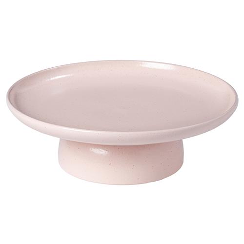Pacifica Modern Classic Marshmallow Stoneware Footed Cake Plate