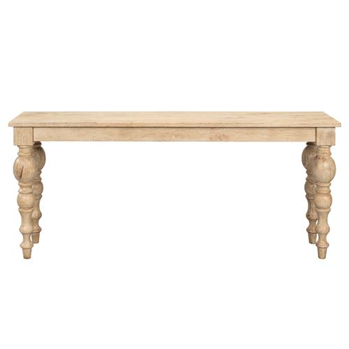 Jared French Country Brown Mango Wood Rectangular Console Table