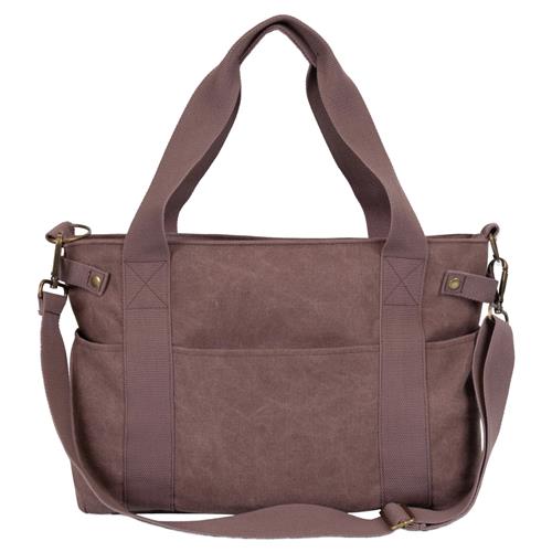 Payton Mid Century Brown Canvas Wine and Cheese Picnic Bag