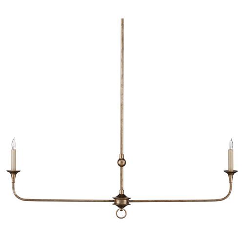 Brittany French Country Bronze Linear Chandelier
