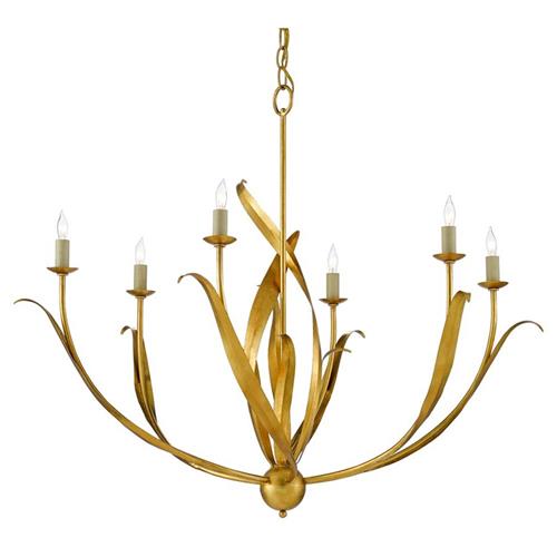 Sharon French Country Antique Gold Iron Candle Style Chandelier - Small