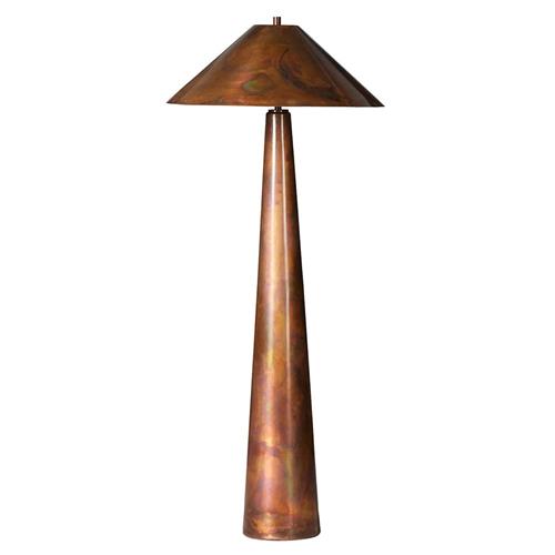 Fern Mid Century Modern Iridescent Acid Wash Stainless Steel Floor Lamp