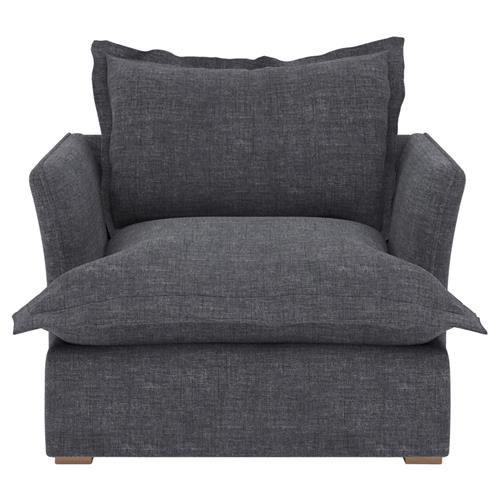 Alanna Modern Classic Braden Navy Arm Chair