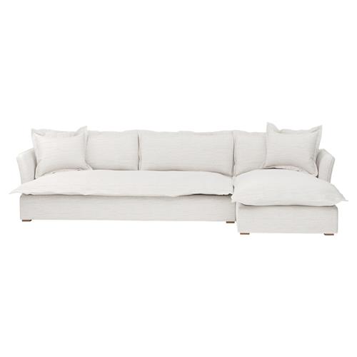 Alanna Modern Classic Ashford Cream Performance 2-Piece Sectional - 133&quot;W