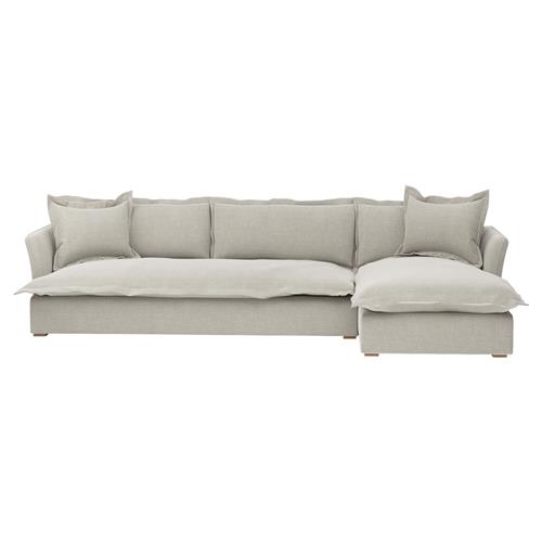 Alanna Modern Classic Braden Bisque 2-Piece Sectional - 133&quot;W