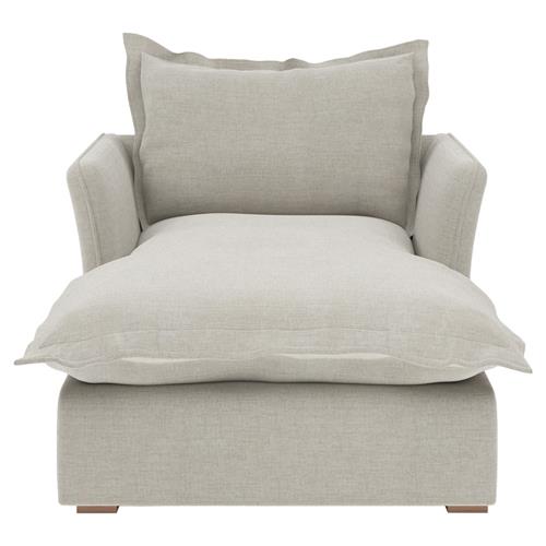 Alanna Modern Classic Braden Bisque Chaise Lounge