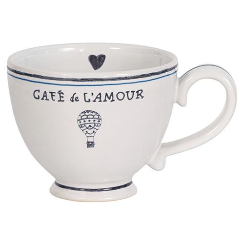 Juliska L&#39;Amour Toujours French Country White Ceramic Cofftea Cup
