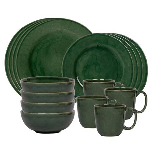 Juliska Puro Modern Classic Basil Ceramic 16 Piece Place Setting