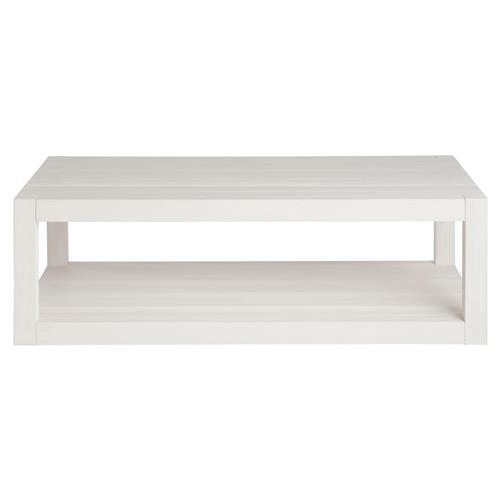 Carter Coastal Beach White Sand Oak 2 Tier Rectangular Coffee Table