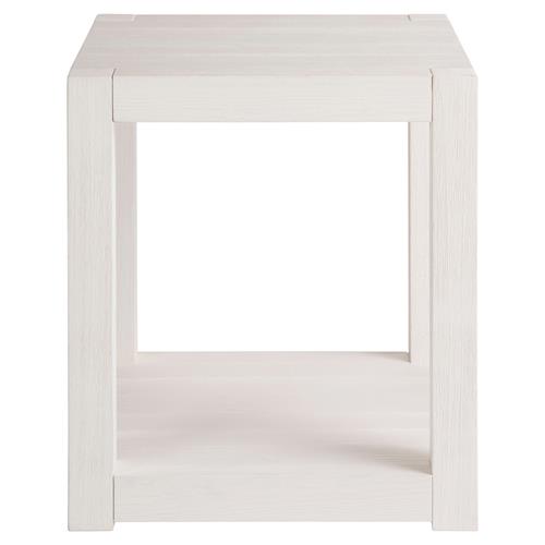 Carter Coastal Beach White Sand Oak Square End Table