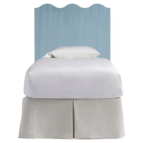 Bennett Coastal Beach Light Blue Oak Wave Headboard - Twin