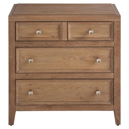 Bennett Coastal Beach Brown Oak Nightstand