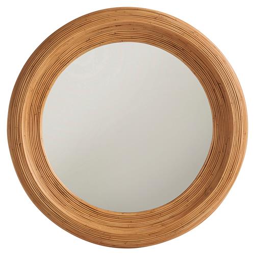Bennett Coastal Beach Natural Rattan Round Wall Mirror