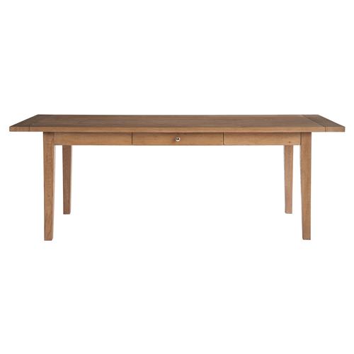 Camilla Rustic Lodge Brown Oak Rectangular Dining Table - 86&quot;W