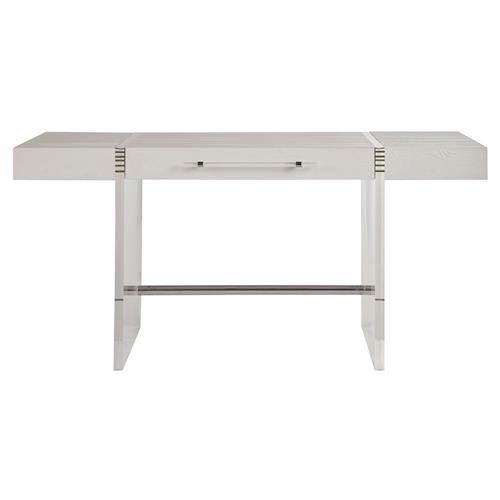 Carter Modern Classic White Sand Oak Clear Acrylic Rectangular Desk