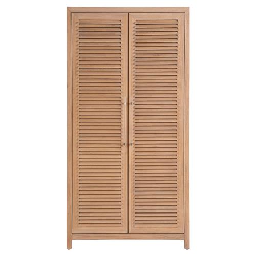 Bennett Coastal Beach Brown Oak Armoire