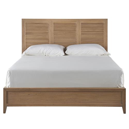 Bennett Coastal Beach Brown Oak Bed - Queen