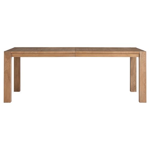Camilla Coastal Beach Brown Oak Rectangular Extendable Dining Table - 84-120&quot;W