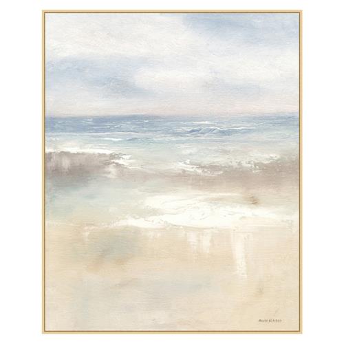 Rowen Coastal Beach Blue Seascape Natural Frame Painting 1 - 51x41