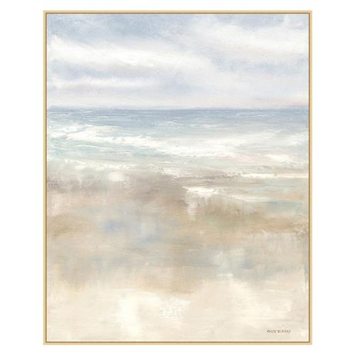 Rowen Coastal Beach Blue Seascape Natural Frame Painting 2 - 51x41
