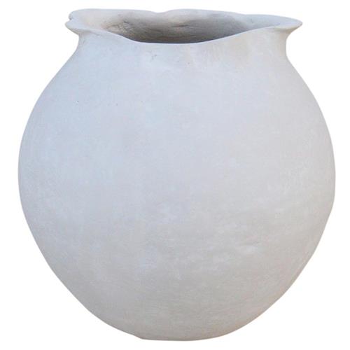 Shire French Country Natural White Paper Mache Pot