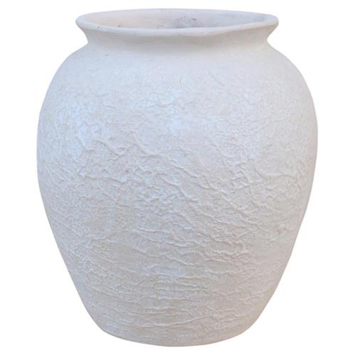 Shiz French Country Natural White Paper Mache Pot