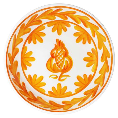 Sicily Global Bazaar Orange Melamine Floral Serving Bowl