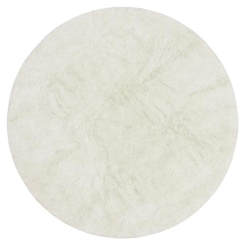 Silhouette Modern Cream Wool Washable Solid Rug - 5&#39;11&quot; Round