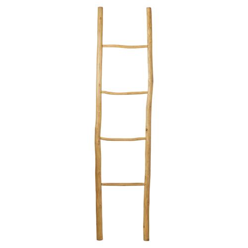 Pigeon and Poodle Provo Coastal Beach Natural Teak Wood Leaning Towel Rack